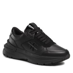Calvin Klein Jeans Сникърси Calvin Klein Jeans Chunky Runner Lth-Pu Mono YM0YM00679 Full Black 0GV