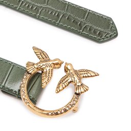 

Жіночий ремінь Pinko Love Croco H2 Belt AI 22-23 PLT01 1H213V A051 Green Z67Q, Зелений
