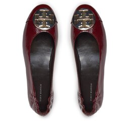 

Балетки Tory Burch Claire Cap-Toe Ballet 156159 Dark Carmine / Gold / Silver 500, Бежевий