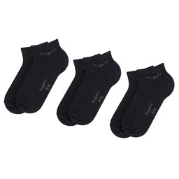 Bugatti Set de 3 perechi de șosete medii pentru bărbați Bugatti 6765 Dark Navy 545