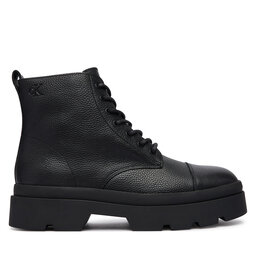 Calvin Klein Schnürstiefeletten Calvin Klein Lugged Mid Lace Up Tc Tu Lth HM0HM02267 Schwarz