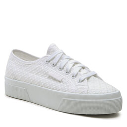 Superga Πάνινα παπούτσια Superga Platform MAcrame Rhombus 2740 S2126MW Total White