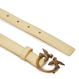 

Жіночий ремінь Pinko Love Berry H2 Belt Al 23-24 PLT01 100143 A0F1 Doppia Panna/Antique Gold C08Q, Жовтий