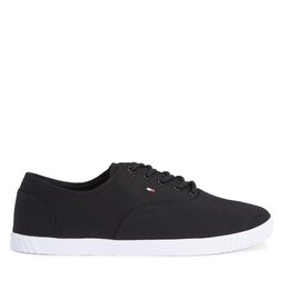 Tommy Hilfiger Sneakers aus Stoff Tommy Hilfiger Canvas Lace Up Sneaker FW0FW07805 Schwarz