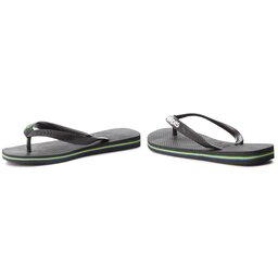 

В'єтнамки Havaianas Brasil Logo 41108501069 Black/Black, Чорний