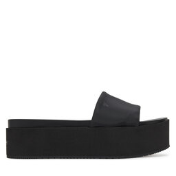 Calvin Klein Jeans Şlapi Calvin Klein Jeans Flatform Sandal Slide In Nylon YW0YW01791 Negru