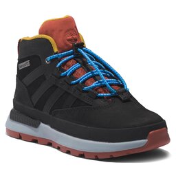 Timberland Ghete Timberland Euro Trekker Mid Leather TB0A65PC0151 Black Nubuck w Red