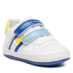 Tommy Hilfiger Sneakersy Tommy Hilfiger Flag Velcro Shoe T0B4-32817-1582 White/Blue/Yellow Y836
