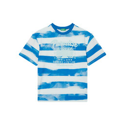 United Colors Of Benetton United Colors Of Benetton Marškinėliai 3SL3C10P5 Mėlyna Oversize