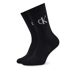 

Набір 2 пар високих жіночих шкарпеток Calvin Klein Jeans Sock 2P Scatter 701224133 White Combo 001, Білий
