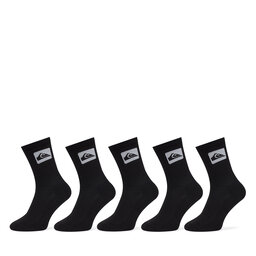 Quiksilver Комплект 5 чифта дълги чорапи унисекс Quiksilver EQYAA04066 Черен