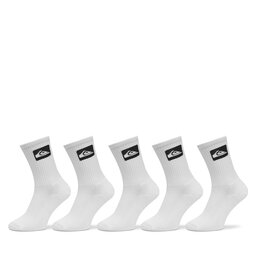 Quiksilver Комплект 5 чифта дълги чорапи унисекс Quiksilver EQYAA04066 Бял