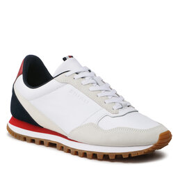 Tommy Hilfiger Sneakers Tommy Hilfiger Elevated Runner Leather Mix FM0FM04357 White YBR