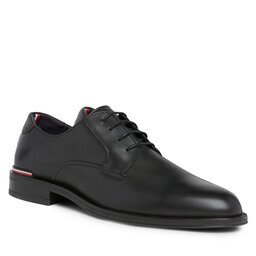 Tommy Hilfiger Κλειστά παπούτσια Tommy Hilfiger Core Rwb Hilfiger Lth Shoe FM0FM04867 Black BDS