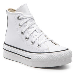 Converse Sneakers aus Stoff Converse Ctas Eva Lift Hi A01016C White/Natural Ivory/Black