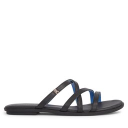 Tommy Hilfiger Klapki Tommy Hilfiger Th Strap Flat Sandal FW0FW08067 Czarny