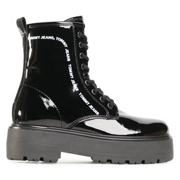 

Черевики туристичні Tommy Jeans Patent Lace Up Boot EN0EN01151 Black BDS, Чорний
