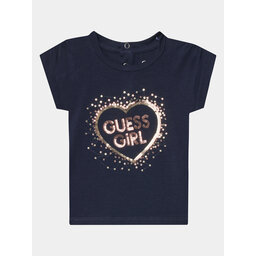Guess Guess Marškinėliai K4RI25 K6YW4 Tamsiai mėlyna Boxy Fit