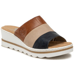 Rieker Pantoletten Rieker 67492-14 Blau Kombi