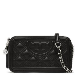 Tory Burch Táska Tory Burch Fleming Double-Zip Mini Bag 79403 Black/Silver 003