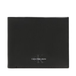 Calvin Klein Jeans Liels vīriešu maks Calvin Klein Jeans Monogram Soft Bifold W/Coin K50K510724 BDS