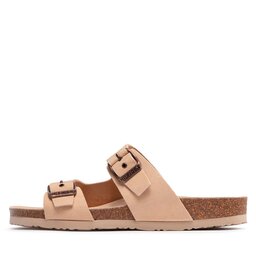 

Шльопанці Tommy Hilfiger Cork Suede Buckle Sandal FM0FM04367 Clayed Pabble AB3, Бежевий