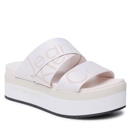 Calvin Klein Jeans Чехли Calvin Klein Jeans Flatform Sandal Webbing YW0YW00966 Ancient White YBH