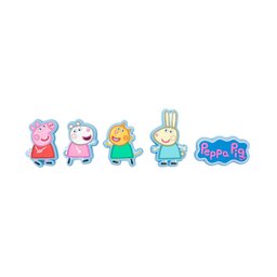 

Прикраса для взуття Crocs Jibbitz Peppa Pig 5 Pack 10010006 Голубий
