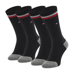 Tommy Hilfiger Set od 2 para dječjih visokih čarapa Tommy Hilfiger 100001500 Black 200