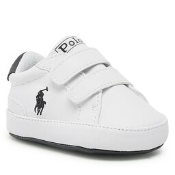 Polo Ralph Lauren Sneakersy Polo Ralph Lauren Heritage Court Ii Ez Layette RL100731 White Smooth/Navy w/ Navy PP