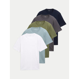 Tom Tailor Tom Tailor Set de 5 camisetas 1047052 De color Regular Fit