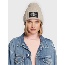 Calvin Klein Jeans Mütze Calvin Klein Jeans Monogram Patch K60K607383 Eggshell ACF