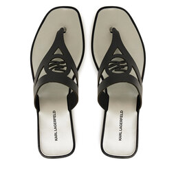 KARL LAGERFELD Šlepetės per pirštą KARL LAGERFELD Skoot II KL80407 Juoda