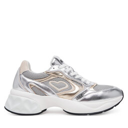 LOVE MOSCHINO Sneakersy LOVE MOSCHINO JA15296G1MIQG90A Srebrny
