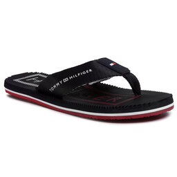 Tommy Hilfiger Zehentrenner Tommy Hilfiger Massage Footbed Th Beach Sandal FM0FM02695 Desert Sky DW5
