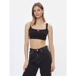 Tommy Jeans Tommy Jeans Τοπ Badge DW0DW17395 Μαύρο Slim Fit