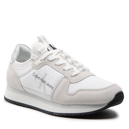 Calvin Klein Jeans Αθλητικά Calvin Klein Jeans Runner Sock Laceup Ny-Lth Wn YW0YW00840 Bright White YAF