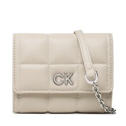 Calvin Klein Handtasche Calvin Klein Re-Lock Quilt Trifold Md W/Strap K60K610476 PEA