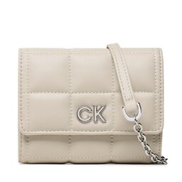 Calvin Klein Torbica Calvin Klein Re-Lock Quilt Trifold Md W/Strap K60K610476 PEA