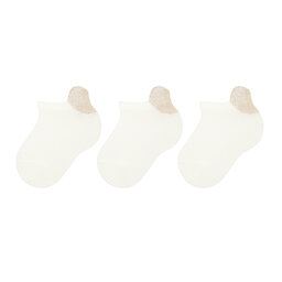 Condor Zestaw 2 par wysokich skarpet dziecięcych Condor 3.349/4 Cream 0202