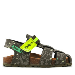 

Босоніжки Kickers Sosummer 894900-30-201 M Kaki Jaune Imprimi, Зелений