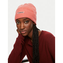 PINKO Gorro Pinko Lambkin Cuffia AI 24-25 BLK01 104489 A1CH Coral