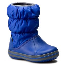 Crocs Snehule Crocs Winter Puff Boot Kids 14613 Cerulean Blue/Light Grey