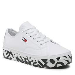Tommy Jeans Sneakers Tommy Jeans Cupsole Print Logo EN0EN02064 White 0K4