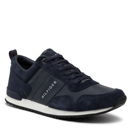 Tommy Hilfiger Sneakers Tommy Hilfiger Iconic Leather Suede Mix Runner FM0FM00924 Midnight 403