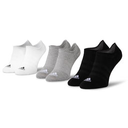 adidas Комплект 3 чифта къси чорапи унисекс adidas Light Nosh 3PP DZ9414 Mgreyh/White/Black