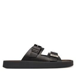 Calvin Klein Pantoletten Calvin Klein Ergon Double Bar Sandal Lth HM0HM02097 Schwarz