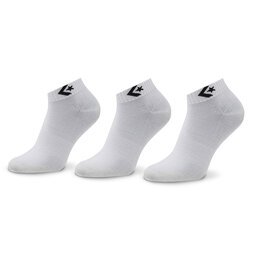 Converse 3 pares de calcetines cortos para hombre Converse E746W Blanco