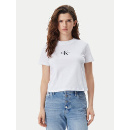 Calvin Klein Jeans Calvin Klein Jeans Marškinėliai Baby Tee J20J223113 Balta Slim Fit