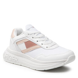 Tommy Hilfiger Sneakers Tommy Hilfiger Low Cut Lace-Up Sneaker T3A4-32167-0733 M White/Pink X134